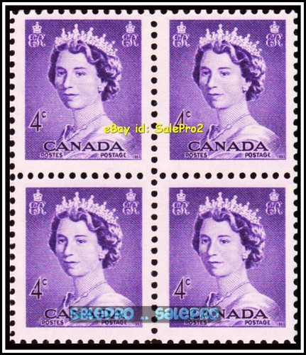 CANADA 1953 VINTAGE RARE QUEEN ELIZABETH CROWN FV FACE 16 CENT MNH STAMP BLOCK - Picture 1 of 2