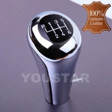 UK STOCK Genuine LEATHER CHROME 6 Speed Gear Knob for BMW 1 3 5 6 Z4 X SERIES