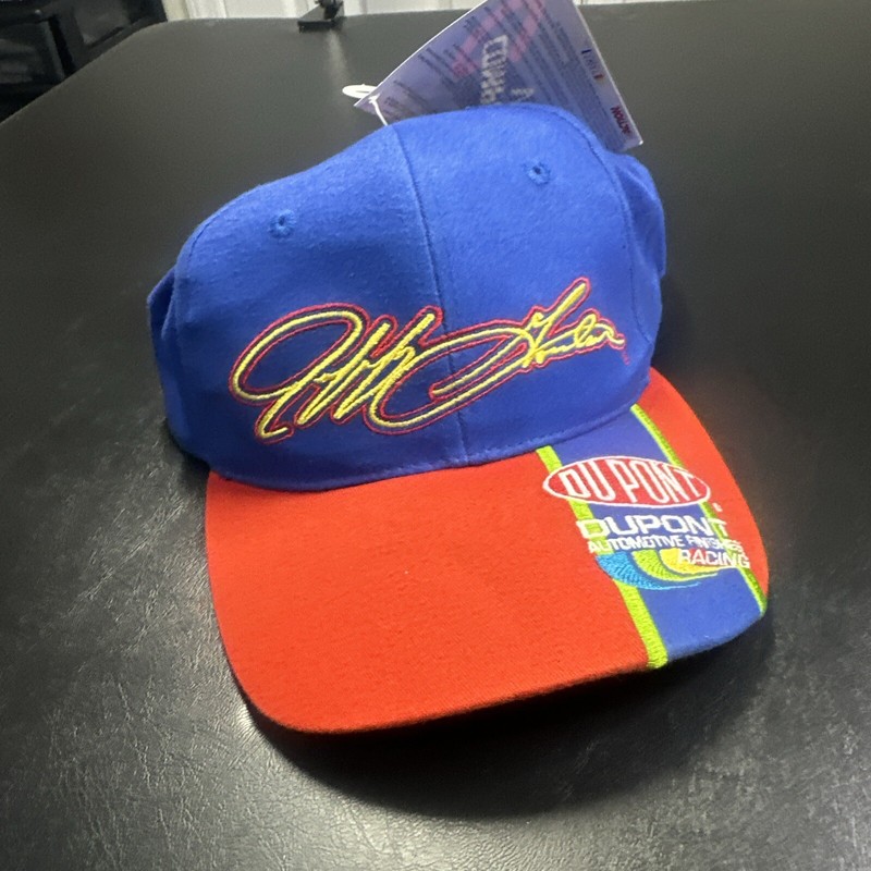 Jeff Gordon NASCAR Competitors View Vintage Blue & Red Jeff Gordon Snapback Cap Jeff Gordon NASCAR Competitors View Vintage Blue & Red Jeff Gordon Snapback Cap