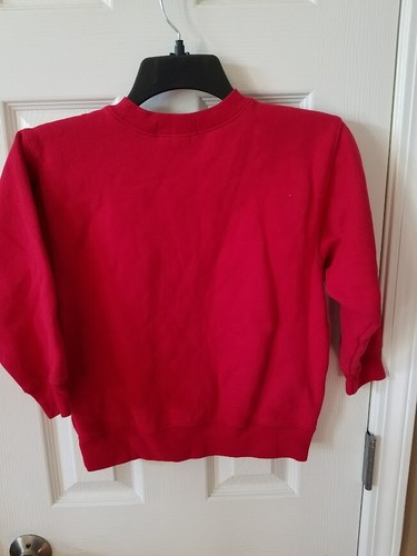 Lands End RED youth boys kids L sweatshirt crew neck pullover unisex  - Picture 2 of 4
