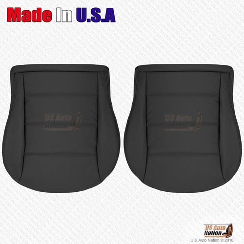 2002 2003 2004 VW Jetta Driver & Passenger Bottoms-Tops Leather Seat Cover Black - Picture 2 of 5