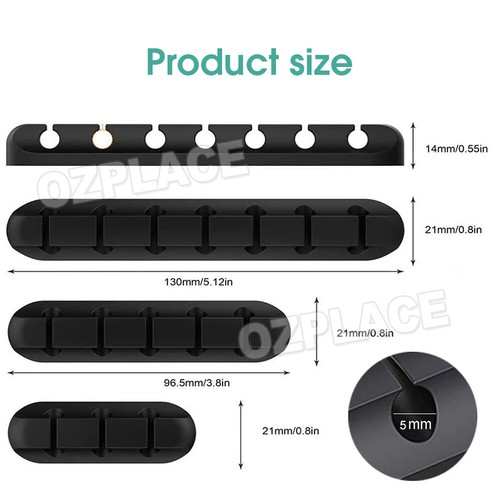 3x USB Charge Cable Holder Desk Cable Clips Organizer Cord Management AU STOCK - Picture 9 of 11
