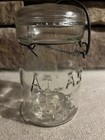Vintage ATLAS E-Z Seal Clear Glass Pint Jar Lid With Metal Lid Holder Canning
