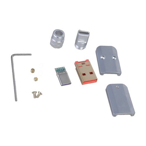 DIY USB 2.0 Type C Male Plug Connector Screw Mounting Kit Receptacle Adapter - 第 4/10 張圖片