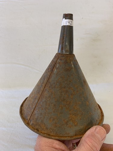 Vintage Tin Funnel for Gas/Oil ~ Car/Truck/Tractor ~ 6-1/2” Diameter 7” Tall - Picture 2 of 8
