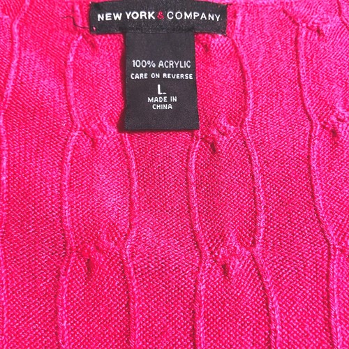 New York & Co simpatico maglione rosa manica corta taglia L - Foto 3 di 3