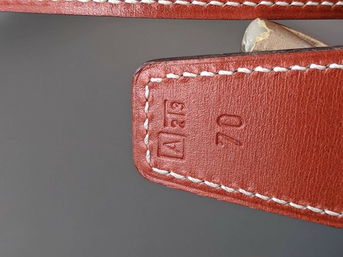 Hermes [164] 1997 Rouge/Noir Reversible Box/Box Leather Strap Belt 32 mm, Box ! - Picture 4 of 7