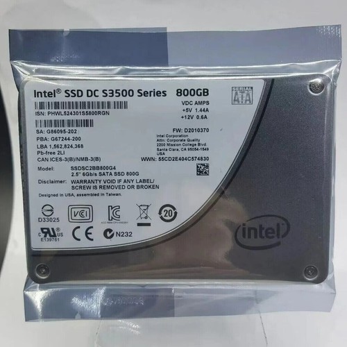 Compatible Intel SSD DC S3500 800GB 6Gs 2.5 SATA SSD SSDSC2BB800G4P for server - Afbeelding 1 van 1