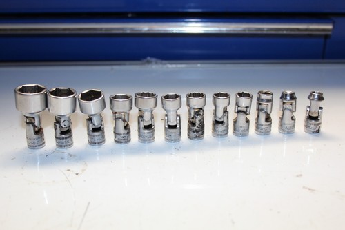 HERRAMIENTAS ENCAJABLES 1/4" Unidad 12-6 Puntos Métrico Poco Profundo Universal Enchufe SET 12 piezas EE. UU. - Imagen 1 de 5