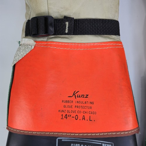 KUNZ HANDSCHUH #1050 WEAR OVER MIT GUMMI TYP 1 KLASSE 2 GLOVE LINEMANS ~NUR RECHTS - Bild 5 von 12