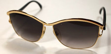 Vintage Ted Lapidus Paris TL32 Oversized Gold Frame Sunglasses