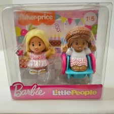 Barbie Fisher Price Little People Party Figure 2 Pack Doll Toy Wheelchair