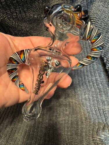 Helix Pipe Bowl Hand Pipe Glass Phoenix Star Wig Wag - Picture 5 of 5