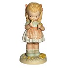 Enesco Memories of Yesterday Porcelain Girl Figurine 1990 He Loves Me 9" #525022