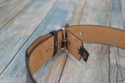 Cintura Ariat The Inside Story in pelle a righe taglia 32 blu giallo rosso - Foto 11 di 13