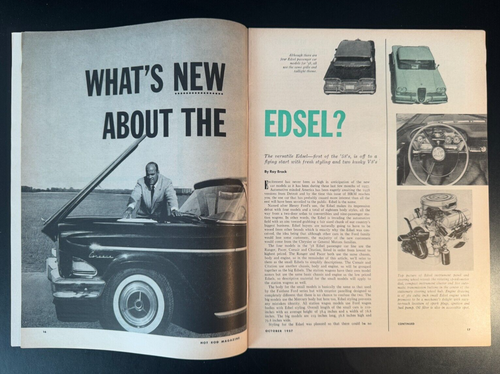 HOT ROD MAGAZINE OCTOBER 1957 - Hot Rod Holiday! Future Designs, Drag Alley, EX - Picture 20 of 24