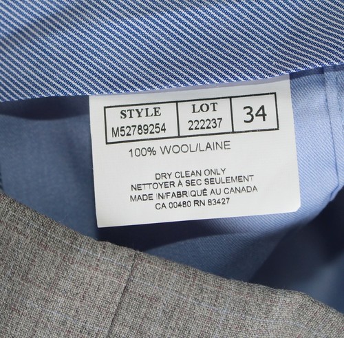 $ 297 neu Ballin Soho Anzughose Herren 34 x 38 grau Super 110s Wolle Ton in Ton kariert 34 - Bild 10 von 10