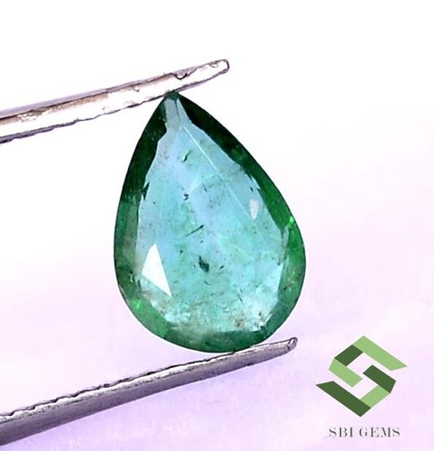 Certified Natural Emerald Pear Cut 7.50x5.50 mm 0.67 CTS Untreated Loose Gems - Picture 5 of 5