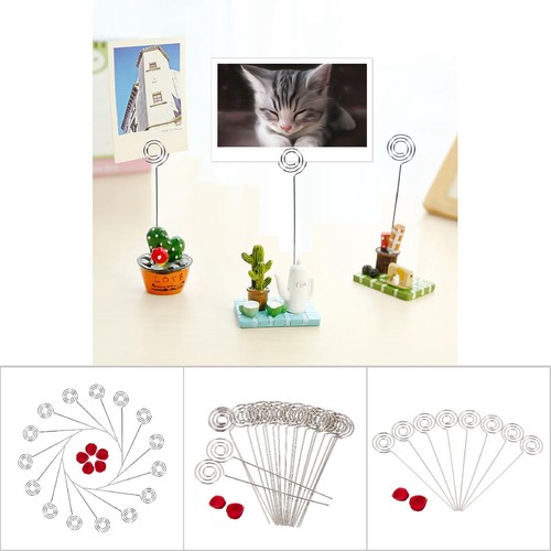 (Size : 1) 50Pcs Metal Wires Business Card Holder Memo Photo Picture Paper - Picture 8 of 22