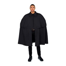 Adult Unisex Victorian Era Sherlock Detective Cloak Cosplay Cape Coat Costume