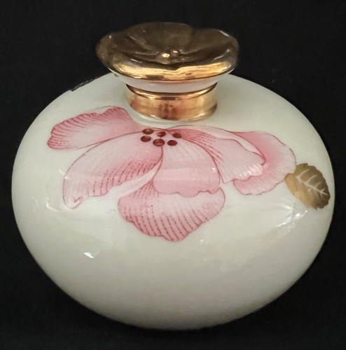 Lot of (2)~Lenox Royal Blossom~Box & Perfume Decanter w/Pink Flowers & 24K Gold - Picture 3 of 9