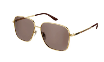 サングラス Gucci Sunglasses GG0987SA 001 Asian Fit l Frame Gucci® GG0987SA Square Sunglasses - EuroOptica