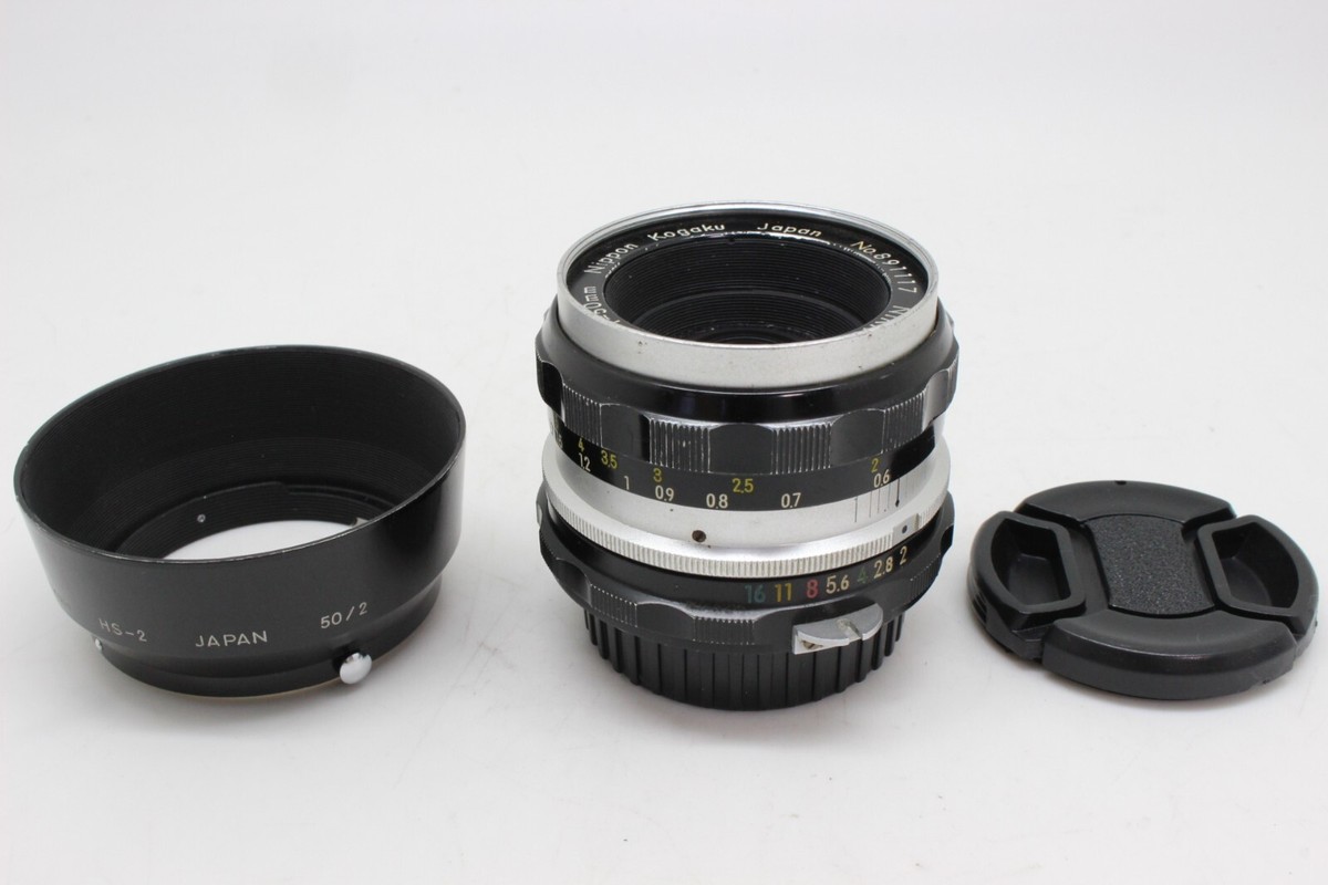 NEAR MINT 】 NIKON Non-Ai NIKKOR 50mm F2 MF Standard Lens F