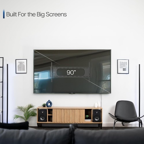 Ultra Heavy Duty Tv Wall Mount for 43 to 90 Inch Screens, Large Fixed Mount, Fi - Picture 6 of 9