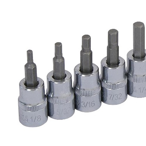 Drive Hex Bit Socket Set 3/8" 1/2" Allen Key SAE Imperial Garage Tool 10PCS - Picture 6 of 8