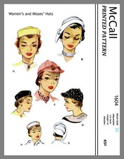 BONNET HAT HOOD COUNTRY Alopecia Millinery 3065 SIMPLICITY Fabric Sew Pattern