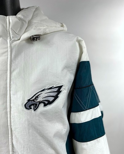Eagles Jacke Philadelphia Starter Kapuze Half Zip Pullover weiß LG 2X - Bild 8 von 9