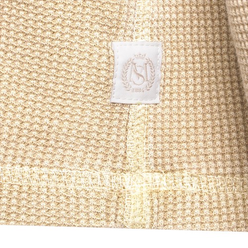 Camiseta de diseñador para hombre Henley cuello tejido gofre manga larga cuello abuelo - Imagen 47 de 49