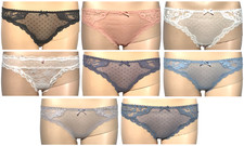 VICTORIAS SECRET DREAM ANGELS LOW RISE POLKA DOT LACE MESH THONG PANTY NWT