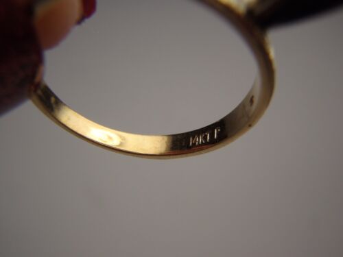 14k Yellow Gold Natural Round Diamond Solitaire Engagement Ring .10 Tw Sz 4 3/4 - Picture 17 of 21