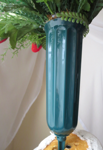 MEMORIAL CEMETERY GREEN VASE ARTIFITIAL FLORAL ARRANGEMENT 18"x 14" NEW - Picture 16 of 18