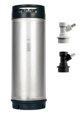 #ad New 5 Gallon Ball Lock Keg with Relief Valve and Gas amp; Liquid Barbed Disconnects $89.95