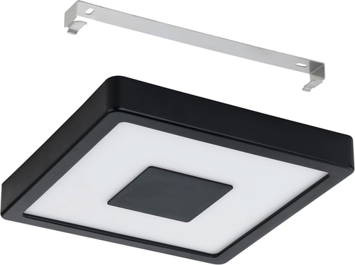 Plafoniera Iphias 2, Luce a LED per Esterni Da Muro O Soffitto, Metallo Nero E P - Foto 5 di 12
