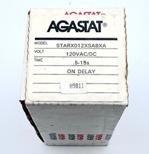 NEW/Open Box Agastat STARX012XSABXA Time Delay Relay 0.5-15sec 120v-ac/dc ON NIB