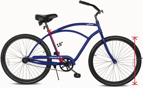 26" Beach Cruiser Bikes Single Speed For Men Retro Bicycle Hi-Ten Steel Frame - Picture 10 of 27
