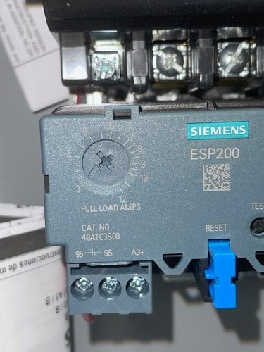 14DUC320F Siemens Motorstarter 3p 3 ph 600V 27A 110/120V Spule, ESP 3-12A Bereich - Bild 6 von 12
