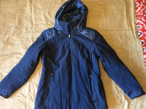 AUTHENTIC SPYDER DIAMOND SKI SNOW JACKET SNOWBOARD TEAL COAT SZ 12 HOOD $775 - Picture 2 of 12