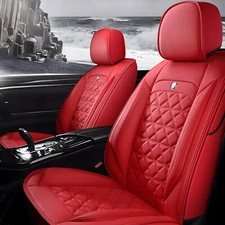 Universal Leather Car Seat Covers Front Single Seat Set Cushion 360° Protector