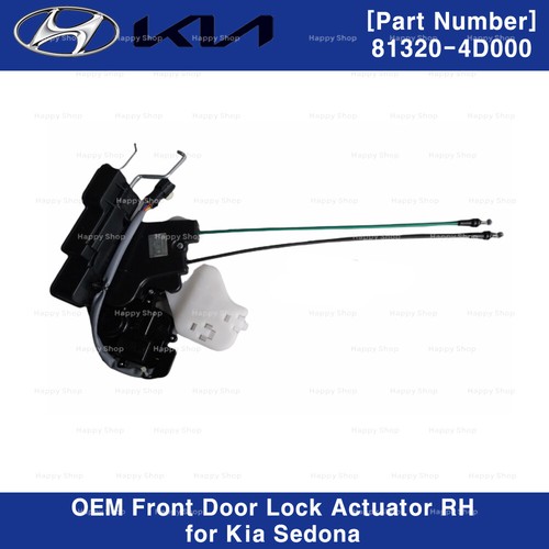 OEM Door Lock Actuator Front Right Passenger 813204D000 for Kia Sedona 07-14 - Picture 2 of 5