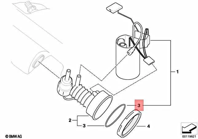 For BMW Genuine Fuel Pump Tank Seal 16116760135 | eBay