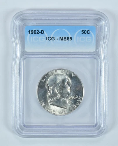 1962-D Franklin Half Dollar MS65 ICG