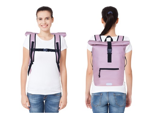 Rucksack Damen Daypack Pastell A4 Plane Tasche Time Bag 13074 Metallic Rosa +n - Bild 6 von 22