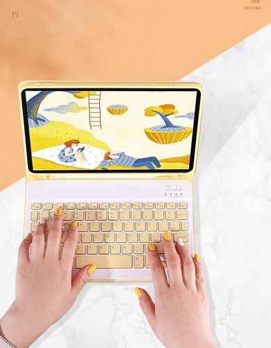 iPad 6th 5th Generation iPad Air 2 Pro 9.7 inch Keyboard Case Cute Color Keyboar - Afbeelding 2 van 5