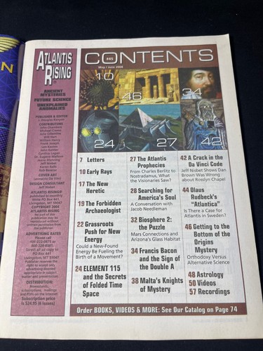 ATLANTIS RISING Ancient Mysteries Future Science Magazine 2004 #45 Occult Sci-Fi - Picture 3 of 3