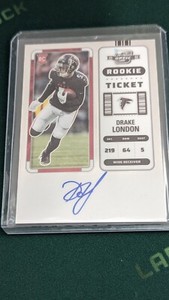 2022 Contenders Optic Drake London Rookie RC Ticket Auto Autograph #115 Falcons