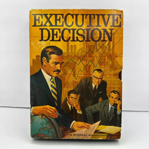 Executive Decision Business Management Board Game 3M 1971 Complete Bookshelf